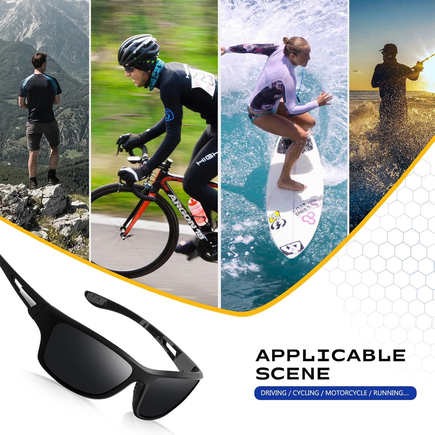 Suoso - Polarized Sports Sunglasses