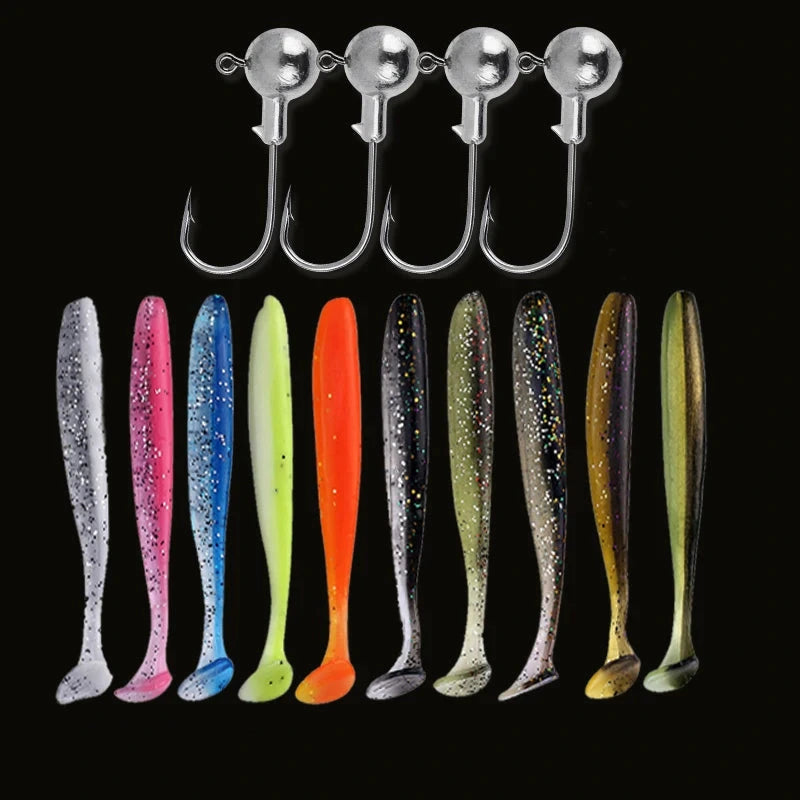 Zestaw silikonowych kopytek wędkarskich