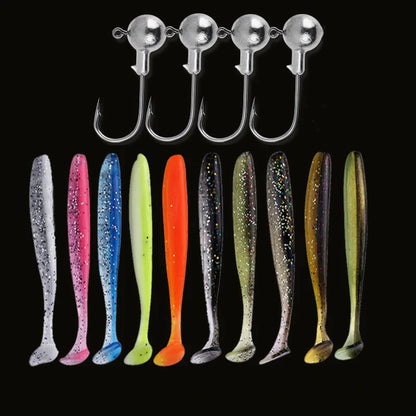 Zestaw silikonowych kopytek wędkarskich