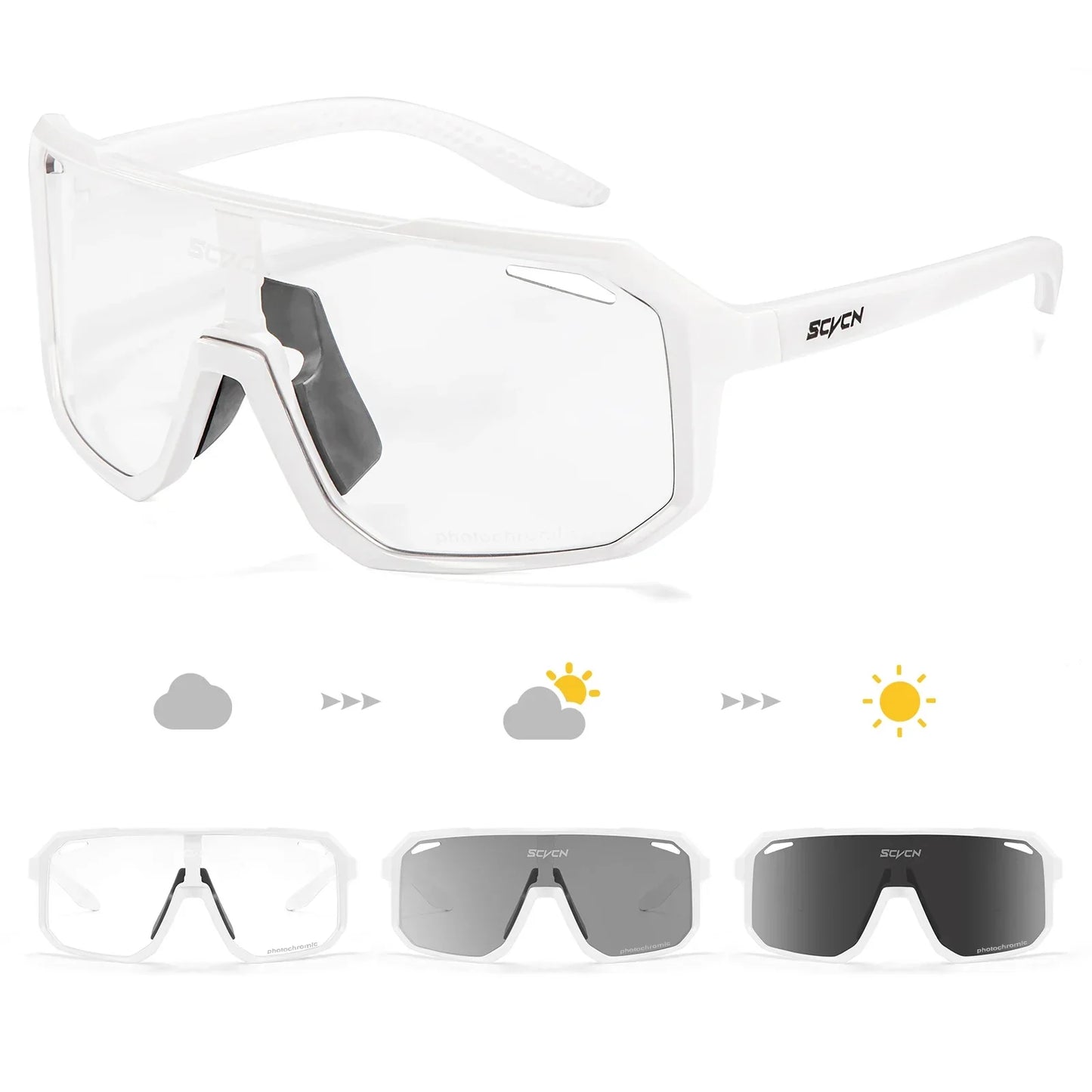 Ash™ | Photochromic Cycling Sunglasses UV400 Sport Glasses