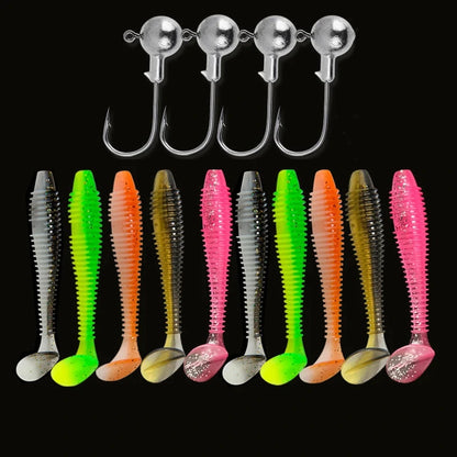 Zestaw silikonowych kopytek wędkarskich